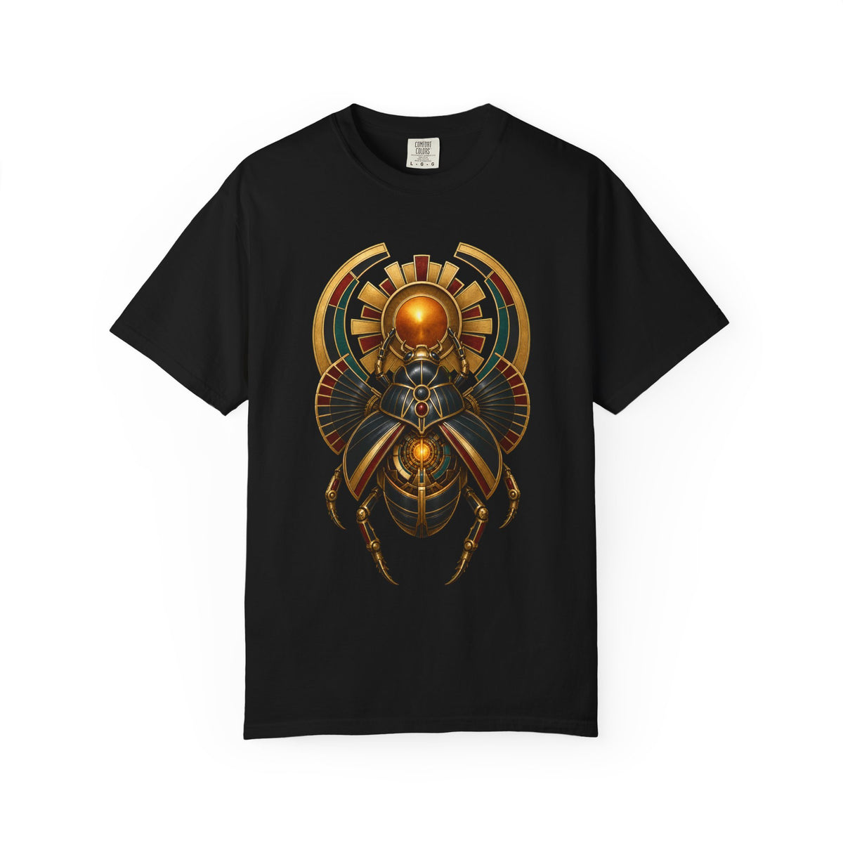 Brass Scarab Sun Engine Neo Deco Graphic Tee