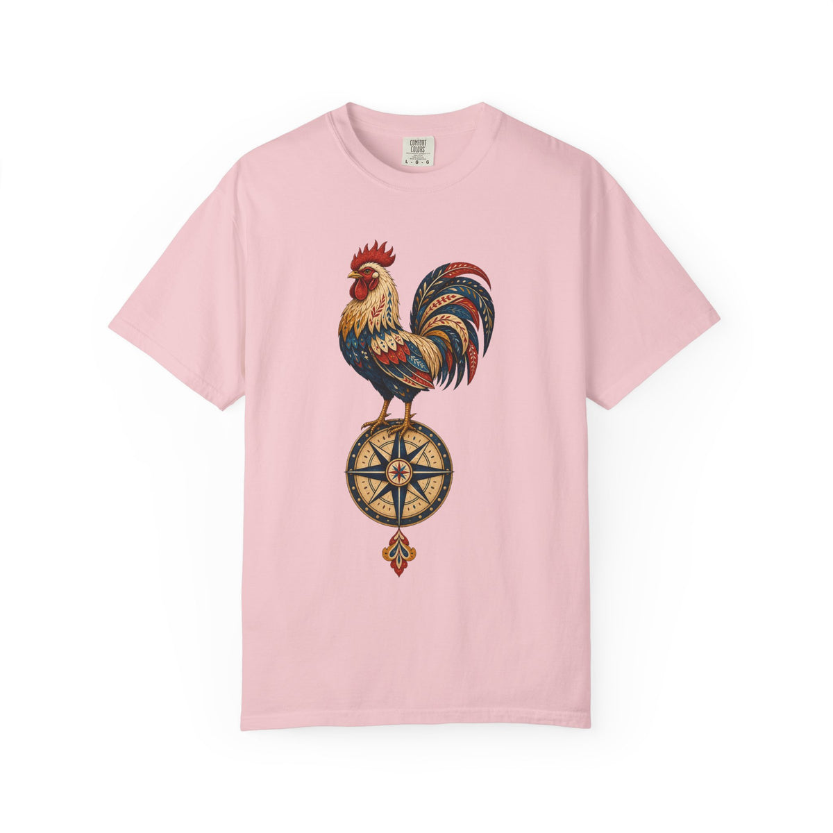 Folk Compass Rooster Graphic Tee