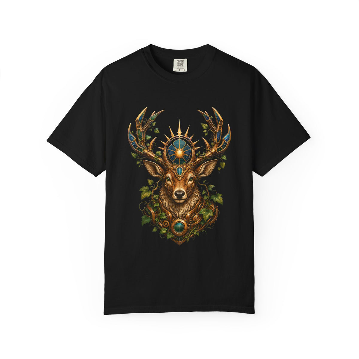 Solarpunk Stag Automaton Graphic Tee