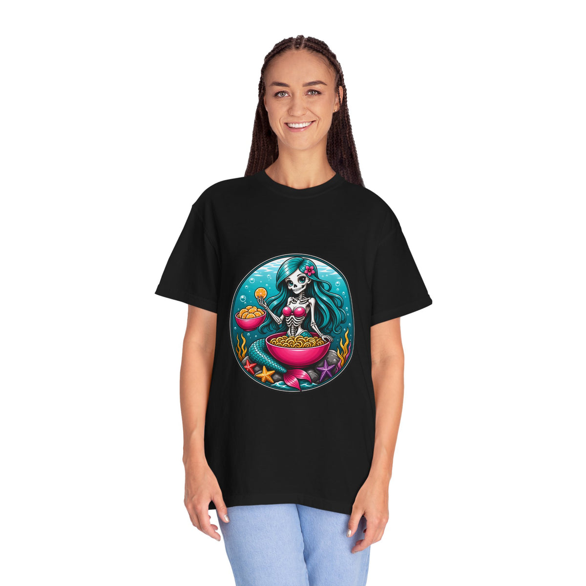 Skeleton Mermaid Citrus Bowl Badge T-Shirt Graphic