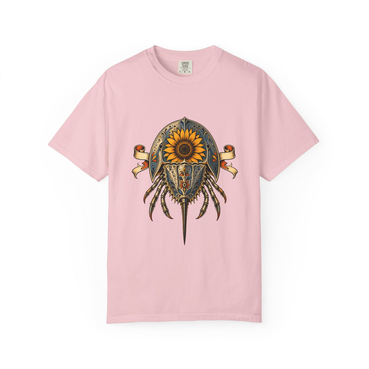 Tattoo Sunflower Horseshoe Crab Graphic Tee