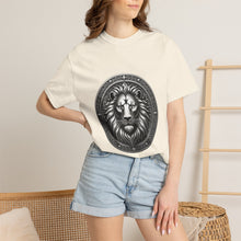 Ornate Lion Crest Monochrome T-Shirt Graphic
