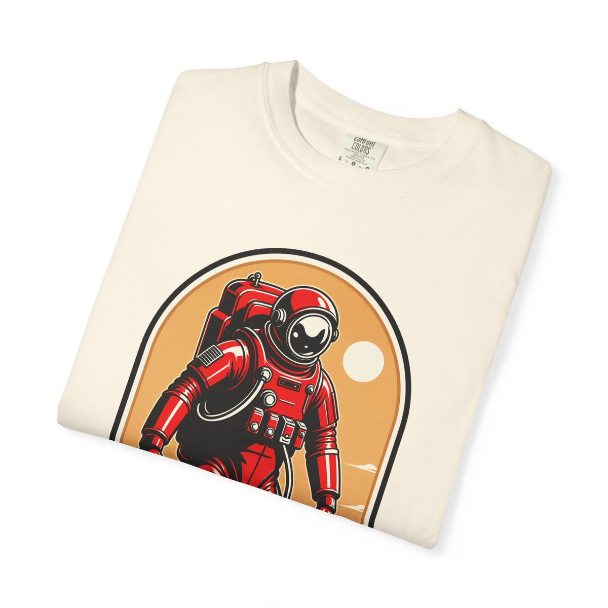 Retro Red Astronaut Badge T-Shirt Graphic