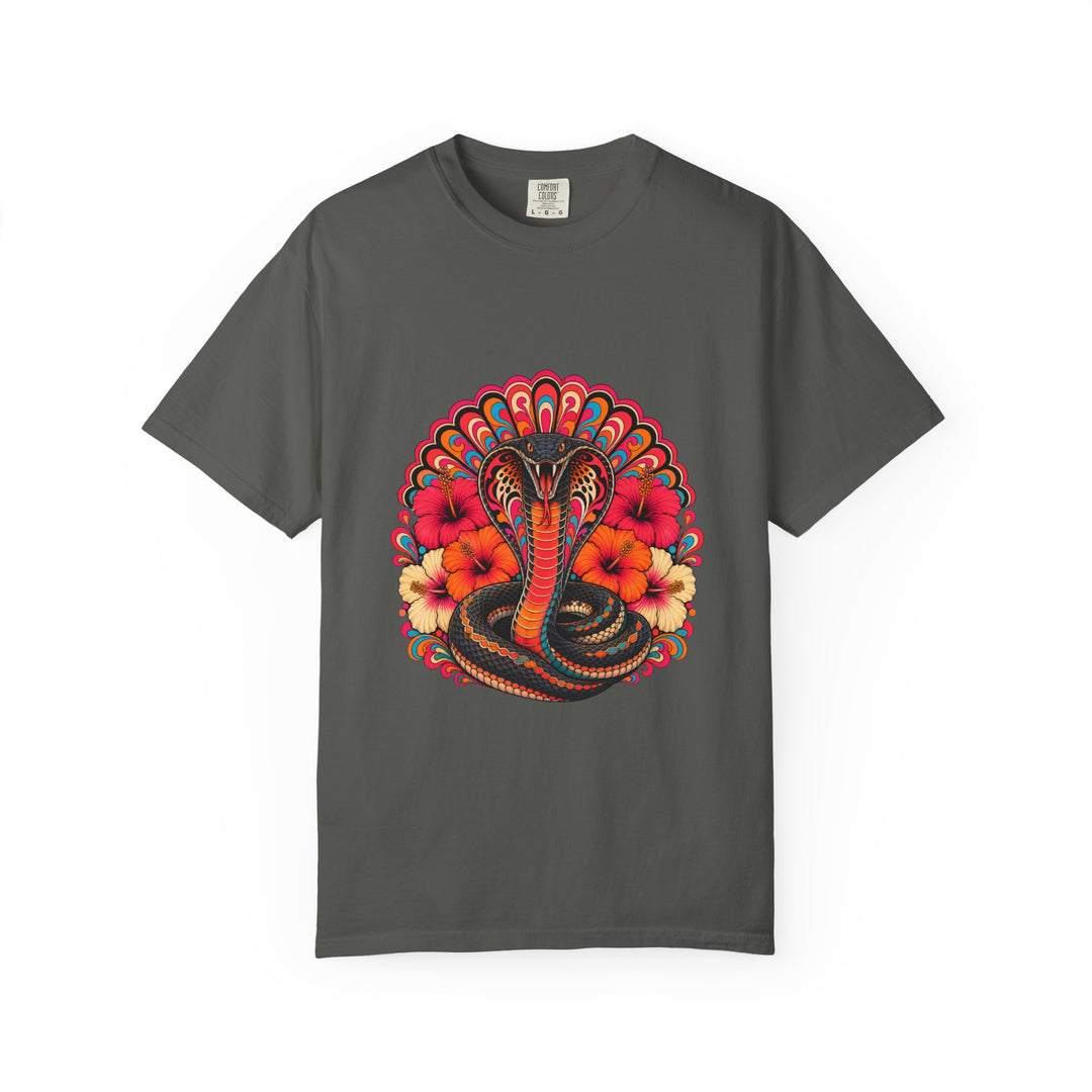 Psychedelic Hibiscus Cobra Graphic Tee
