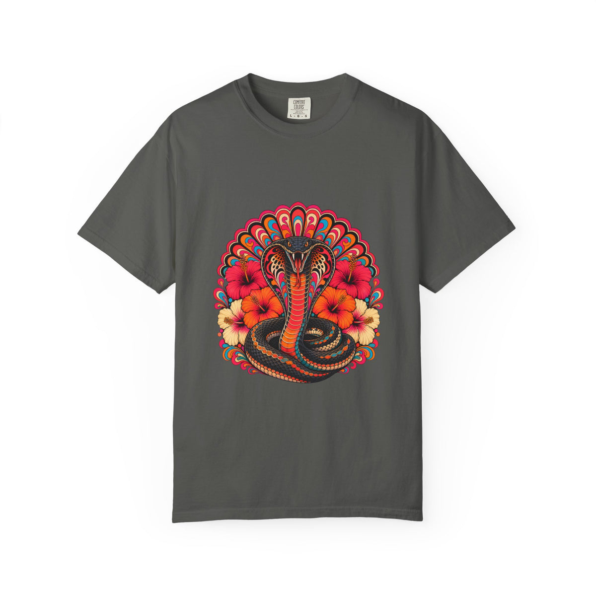 Psychedelic Hibiscus Cobra Graphic Tee
