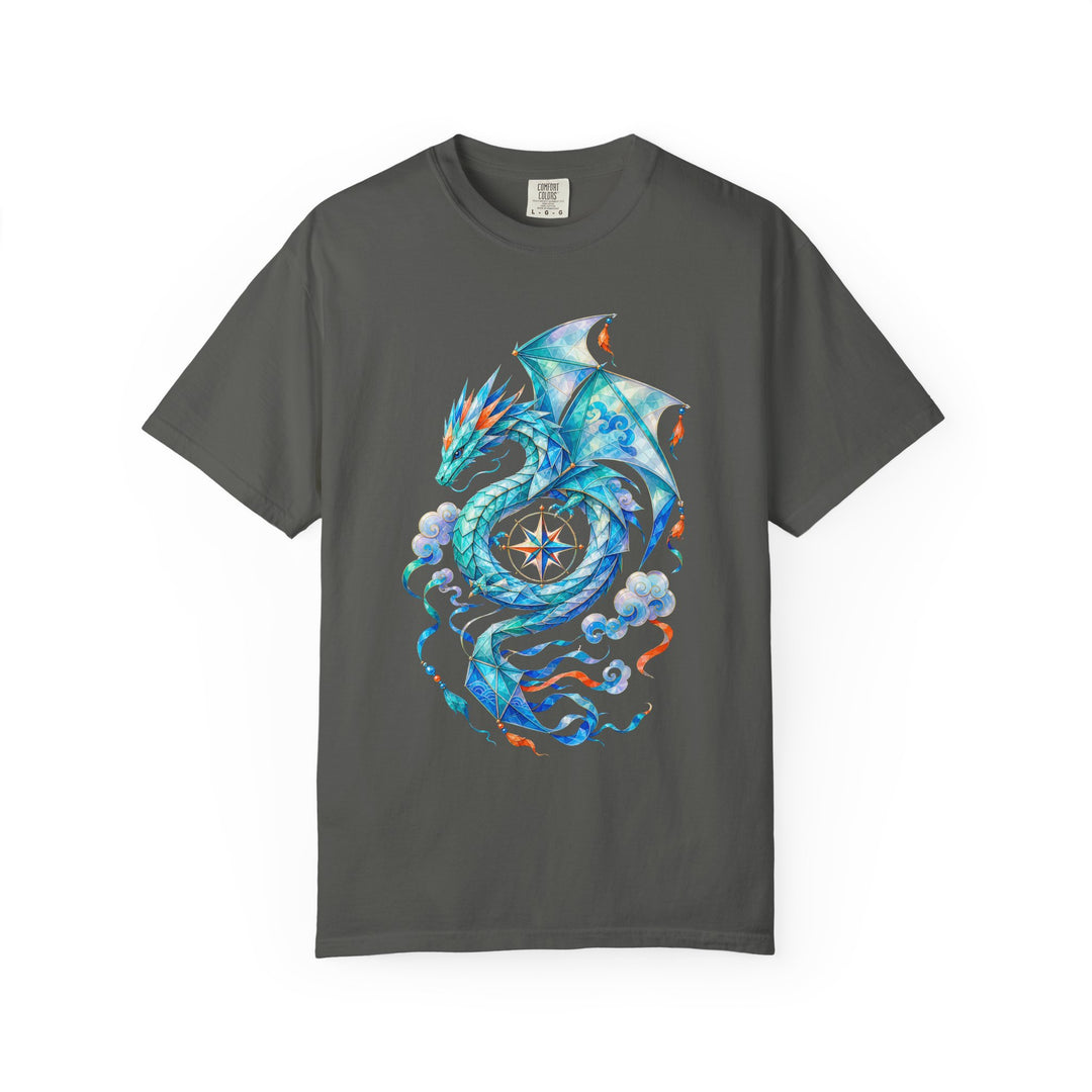 Aquamarine Paper Kite Dragon Graphic Tee