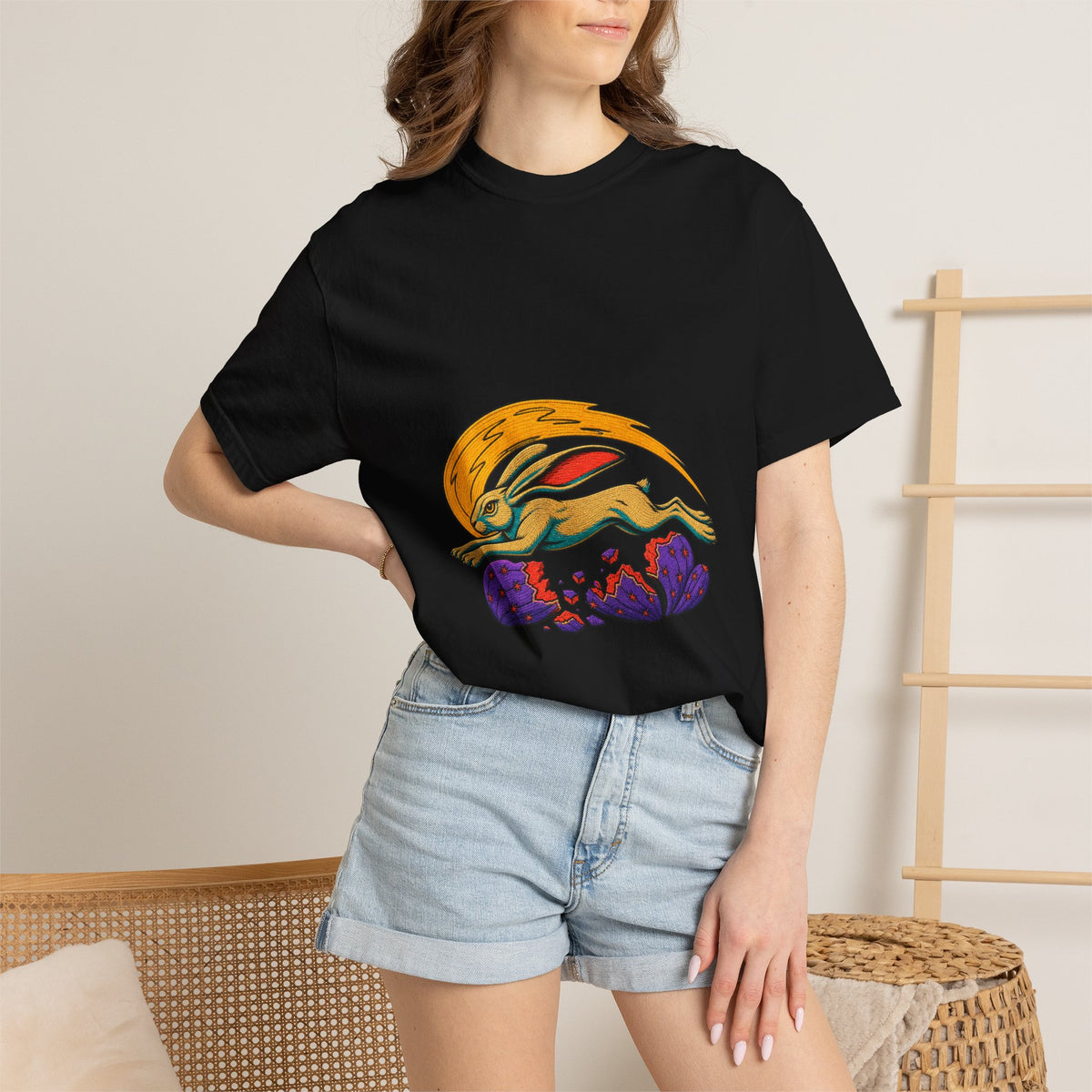 Meteor Jackrabbit Embroidered Western Graphic Tee