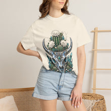 Chrome Cactus Skull Bloom T-Shirt Graphic