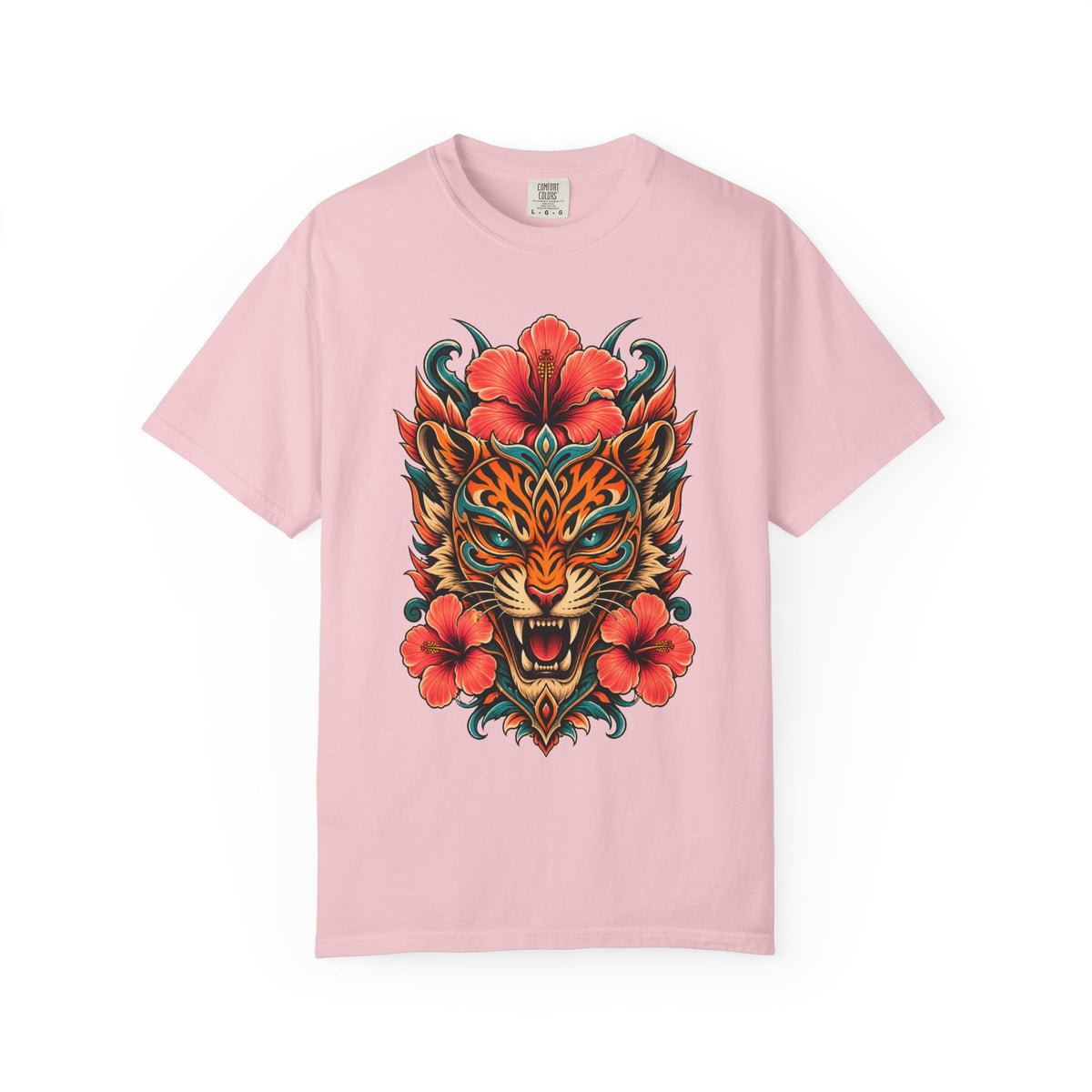Hibiscus Tiger Mask Graphic Tee