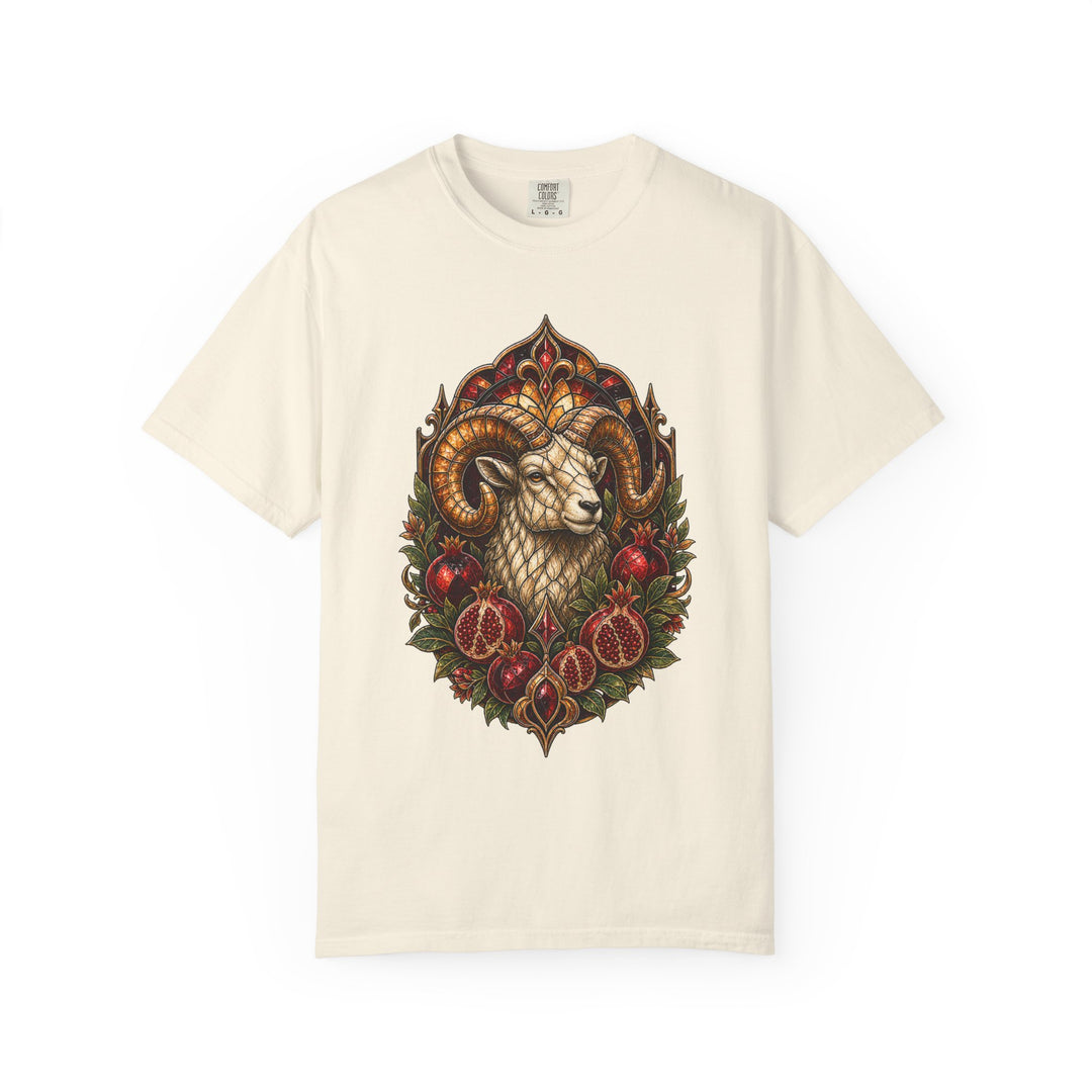 Stained Glass Pomegranate Ram Graphic Tee