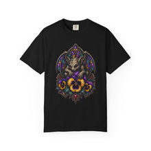 Stained Glass Pansy Gargoyle T-Shirt Graphic