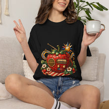 Stained Glass Picnic Radio Strawberry T-Shirt Graphic