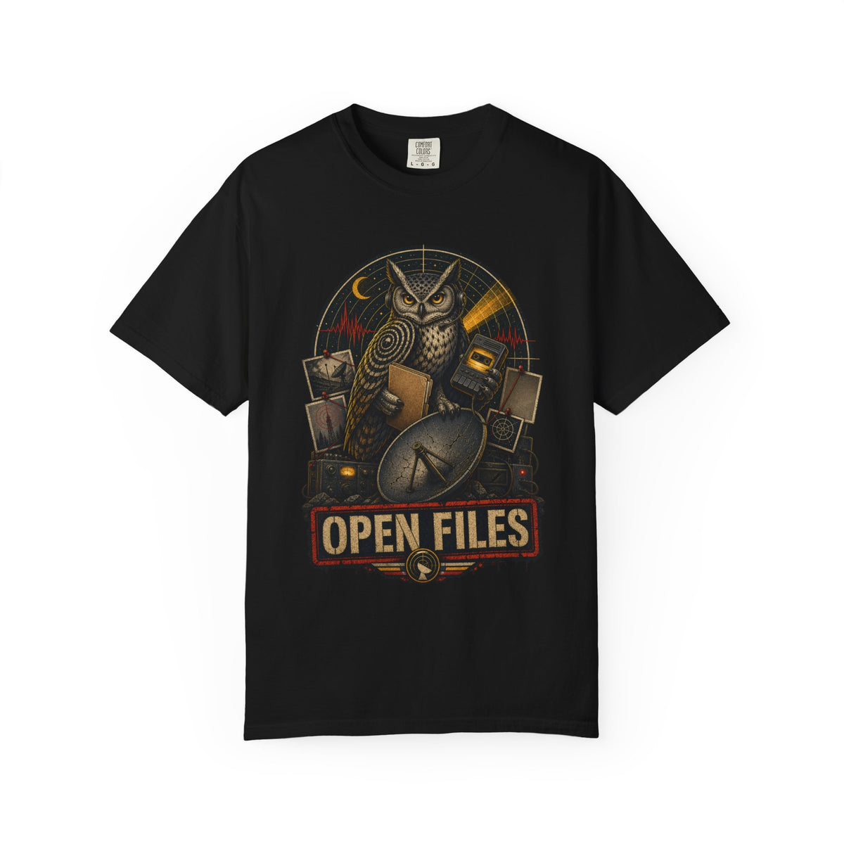 Open Files Signal Owl T-Shirt Graphic