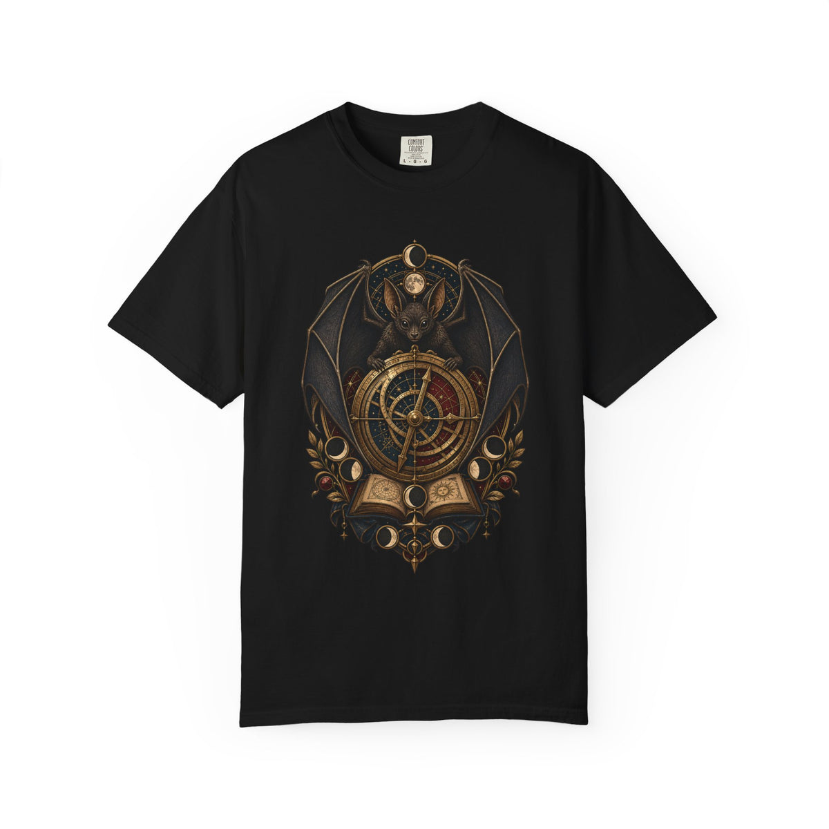 Dark Academia Bat Astrolabe T-Shirt Graphic