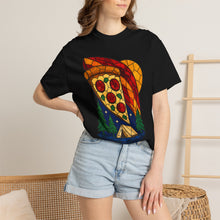 Pizza Meteor Camp Stained Glass Adventure Graphic Tee