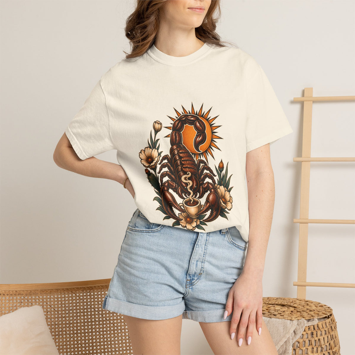 Tattoo Flash Espresso Scorpion Graphic Tee