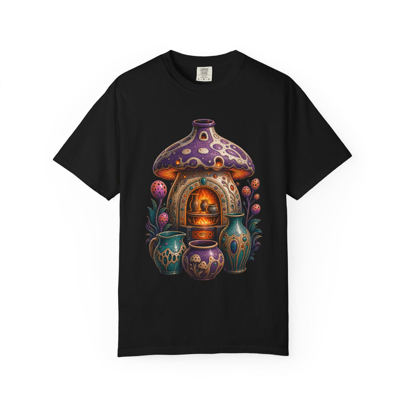 Aliencore Mushroom Pottery Kiln T-Shirt Graphic