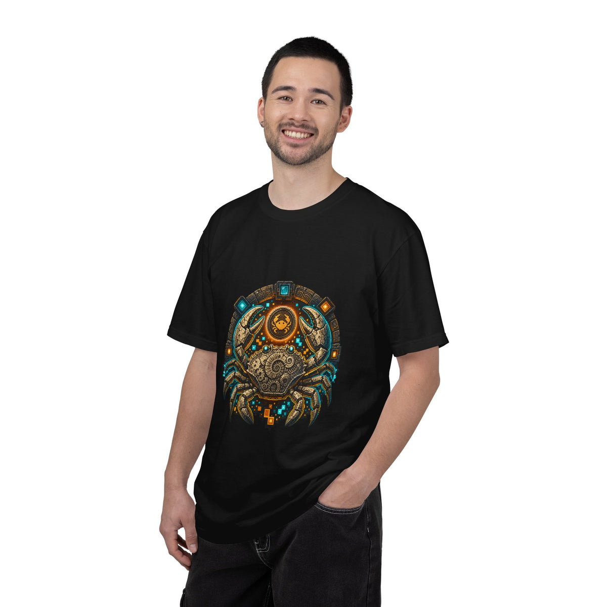 Pixel Fossil Crab Arcade Relic T-Shirt Graphic