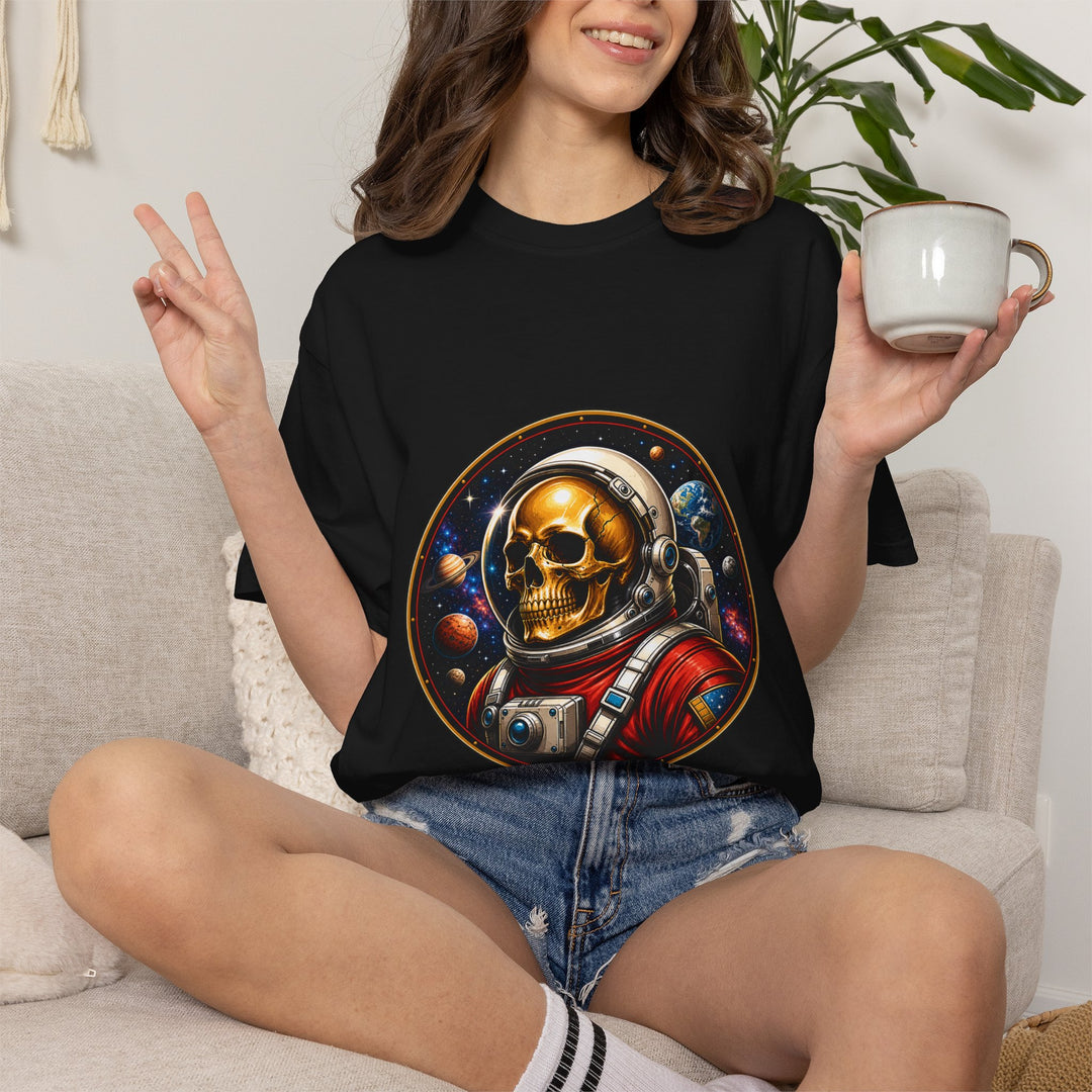 Cosmic Astronaut Skull T-Shirt Graphic