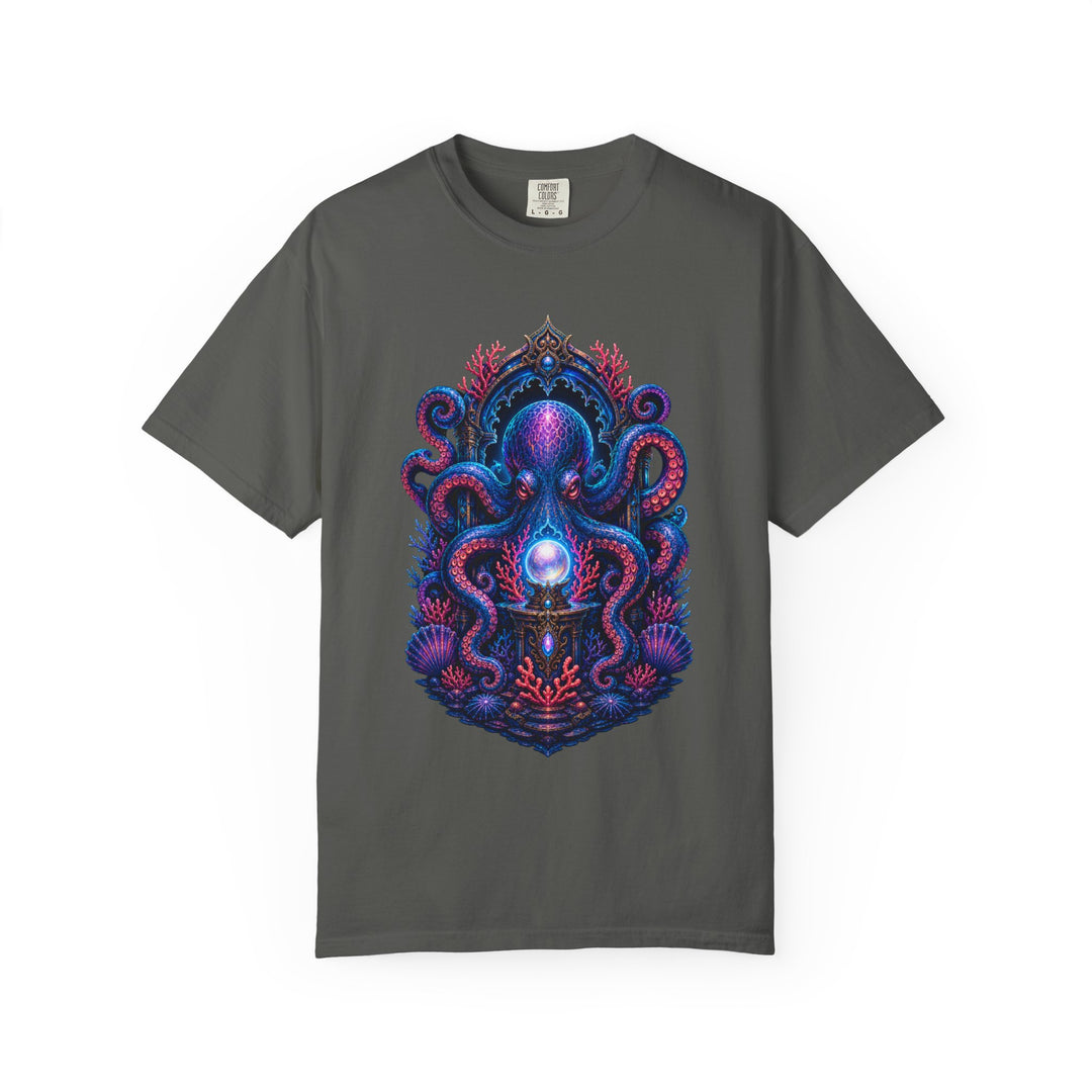 Neon Reef Octopus Shrine T-Shirt Graphic
