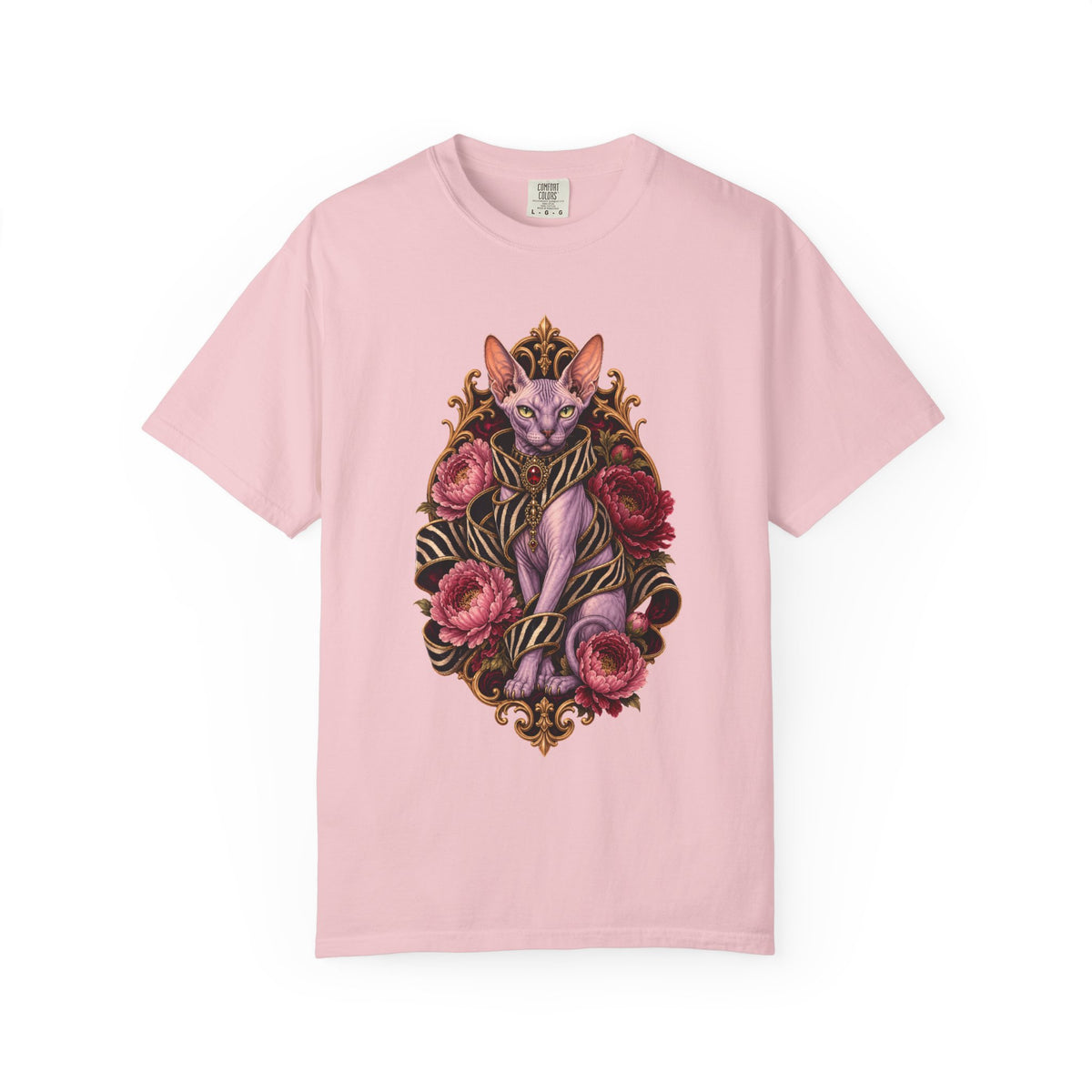 Velvet Zebra Sphinx Cat Graphic Tee