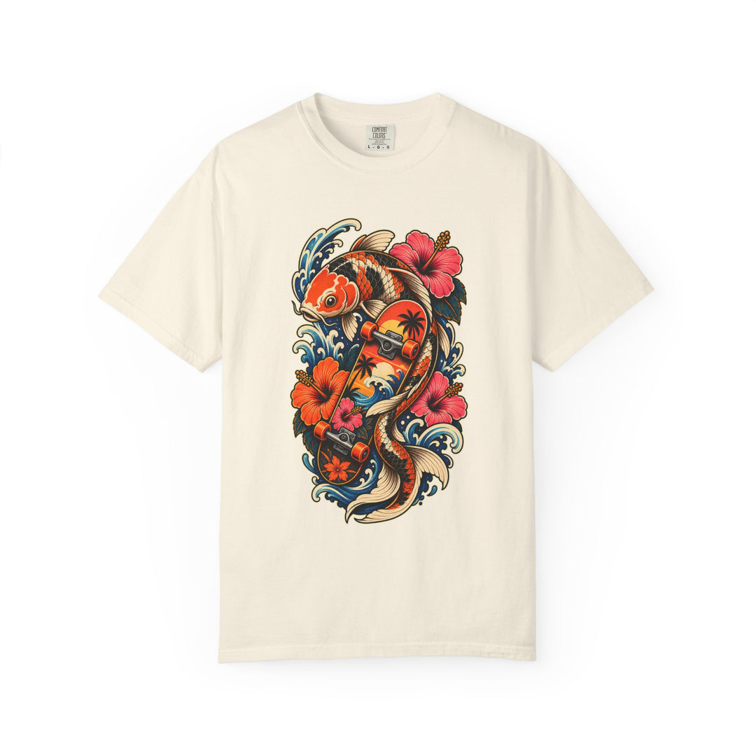 Hibiscus Skate Koi Graphic Tee