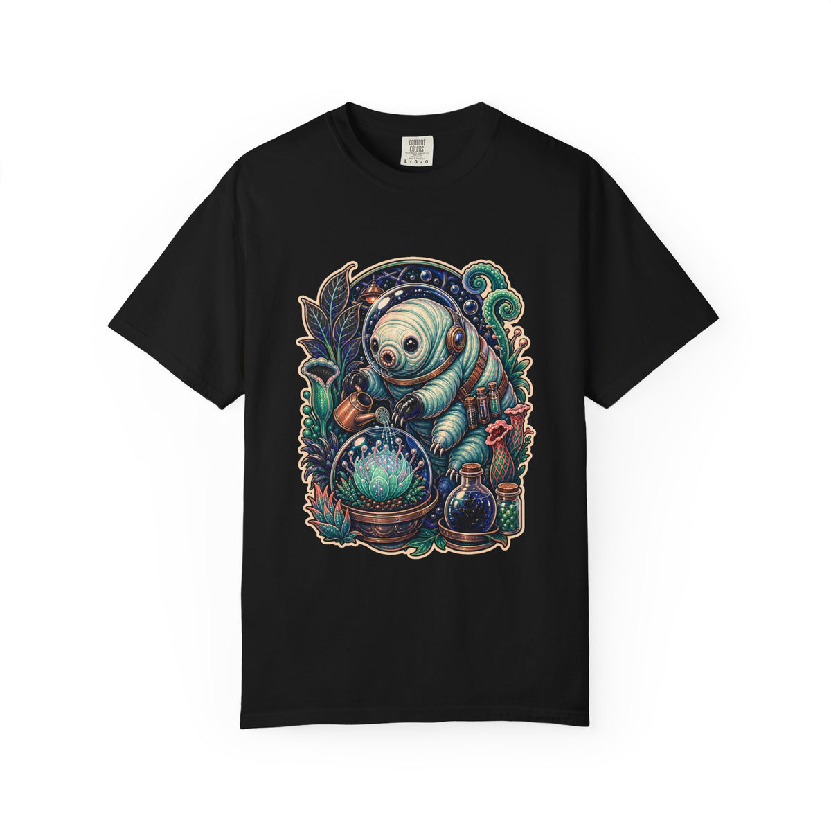 Aliencore Tardigrade Botanist T-Shirt Graphic