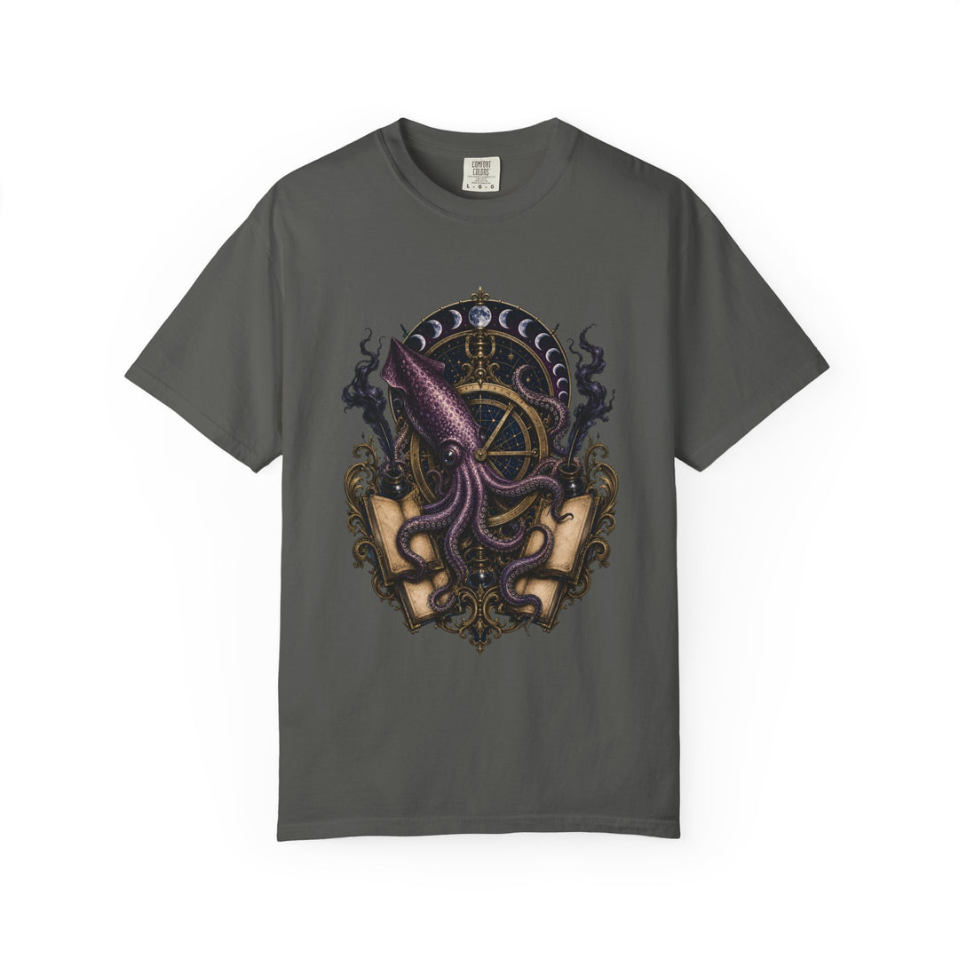 Dark Academia Squid Astrolabe Graphic Tee