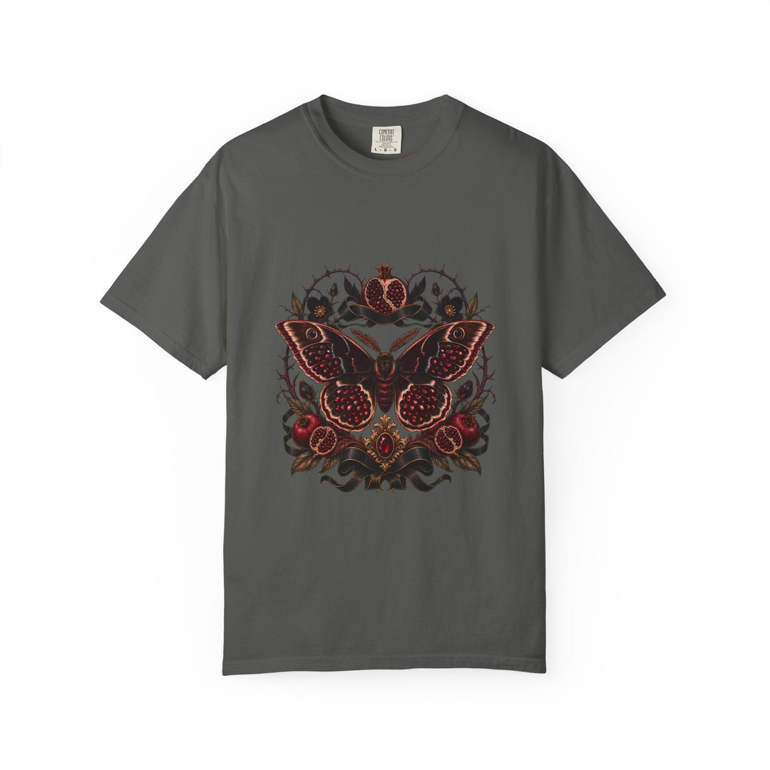 Dark Romantic Pomegranate Moth Graphic Tee