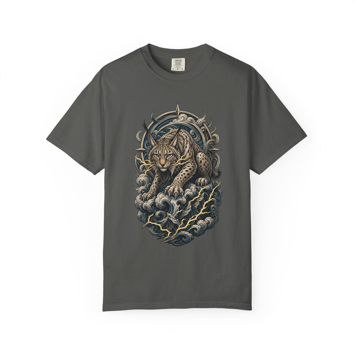 Woodcut Storm Lynx Graphic Tee