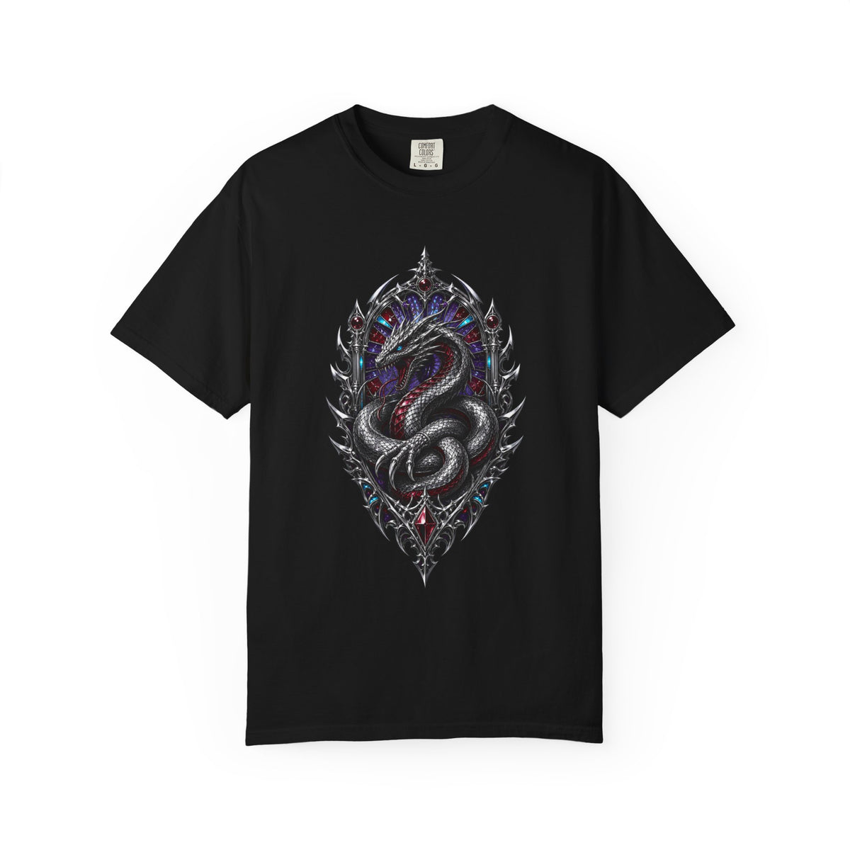 Chrome Gothic Basilisk Crest T-Shirt Graphic