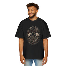 Twin Skull Eclipse Heavy Oversized Gothic Tee
