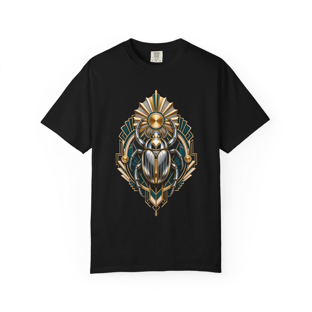 Art Deco Chrome Beetle Emblem T-Shirt Graphic