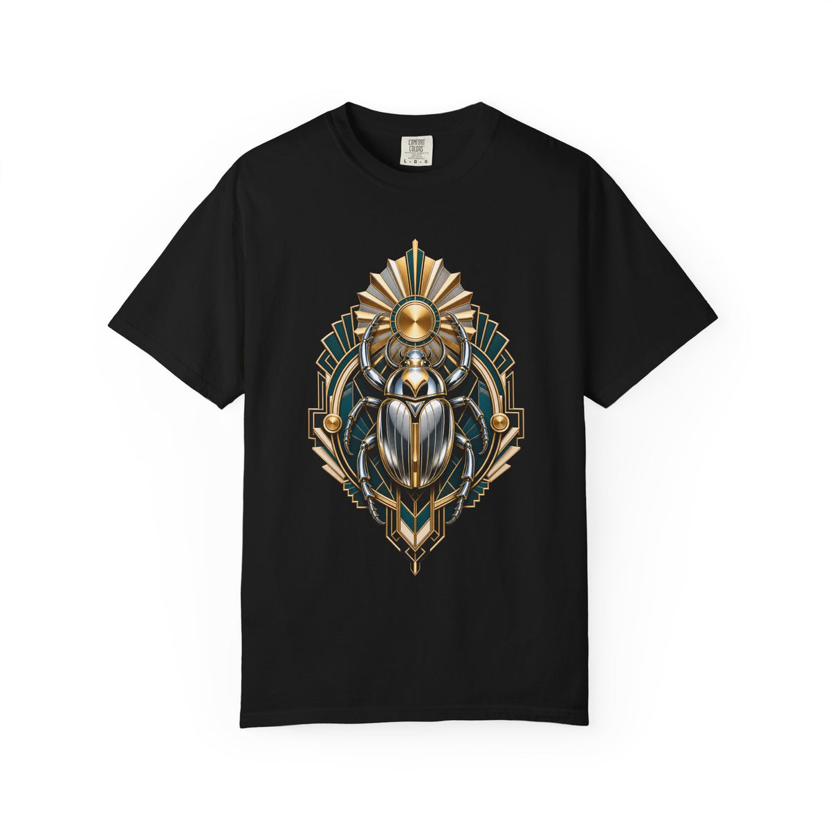 Art Deco Chrome Beetle Emblem T-Shirt Graphic