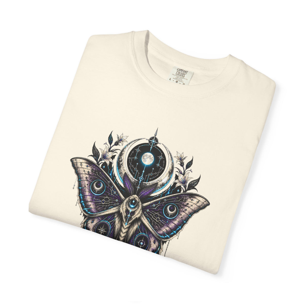 Glitch Goth Lunar Moth Oracle T-Shirt Graphic