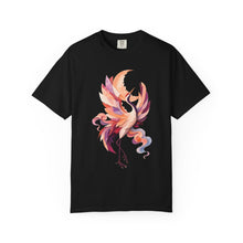 Peach Plum Lunar Crane Graphic Tee