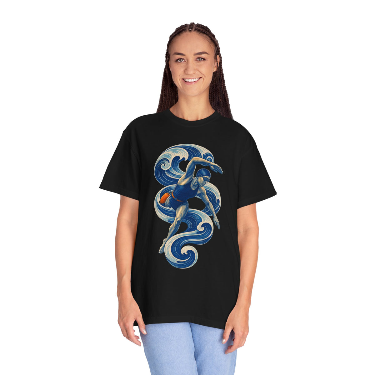 Blue Hour Open Water Swimmer Graphic Tee