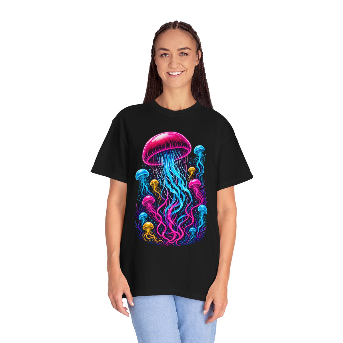 Neon Jellyfish Glow T-Shirt Graphic