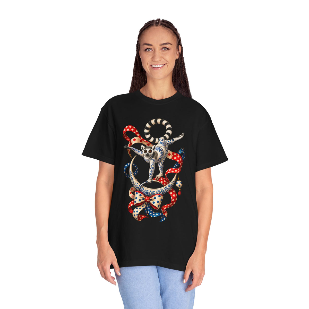 Polka Dot Porcelain Lemur Graphic Tee