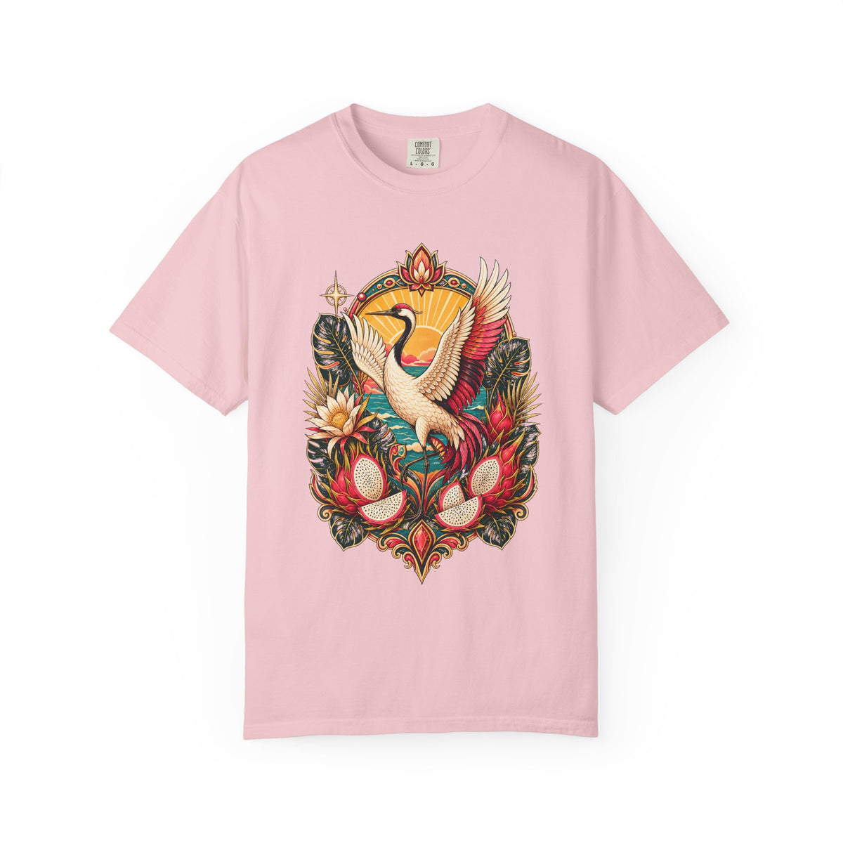 Postcard Dragonfruit Crane T-Shirt Graphic