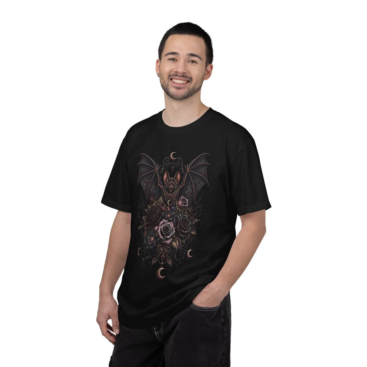 Gothic Bouquet Bat T-Shirt Graphic