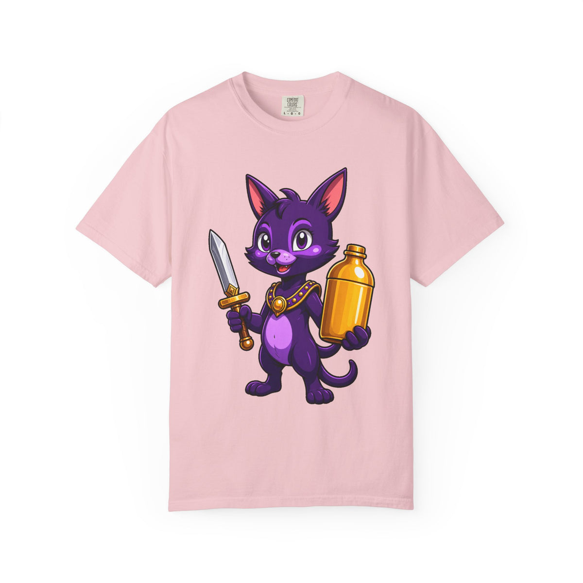Purple Cat Adventurer T-Shirt Graphic