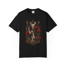 Gothic Poppy Sphinx Cat Graphic Tee