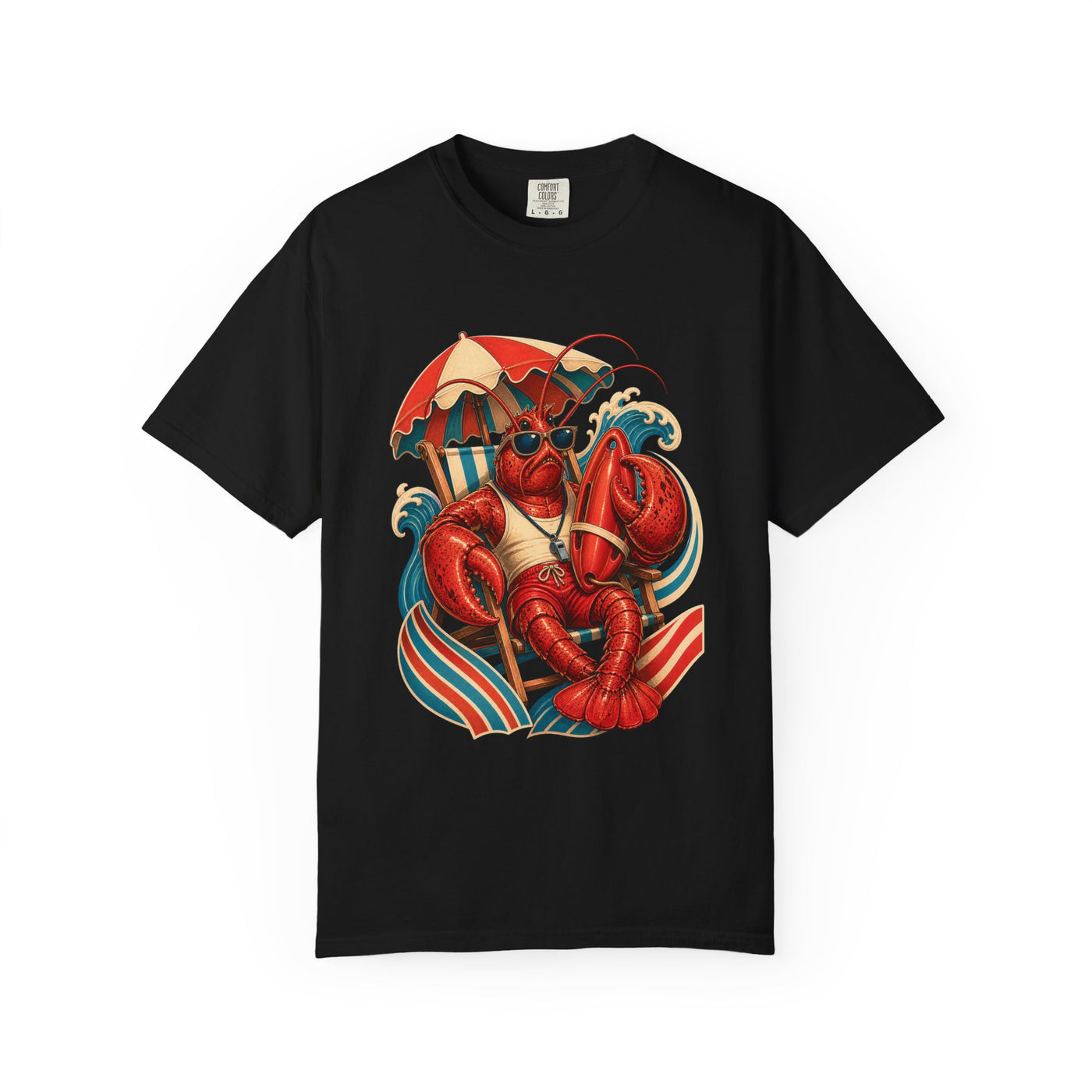 Retro Lobster Lifeguard T-Shirt Graphic