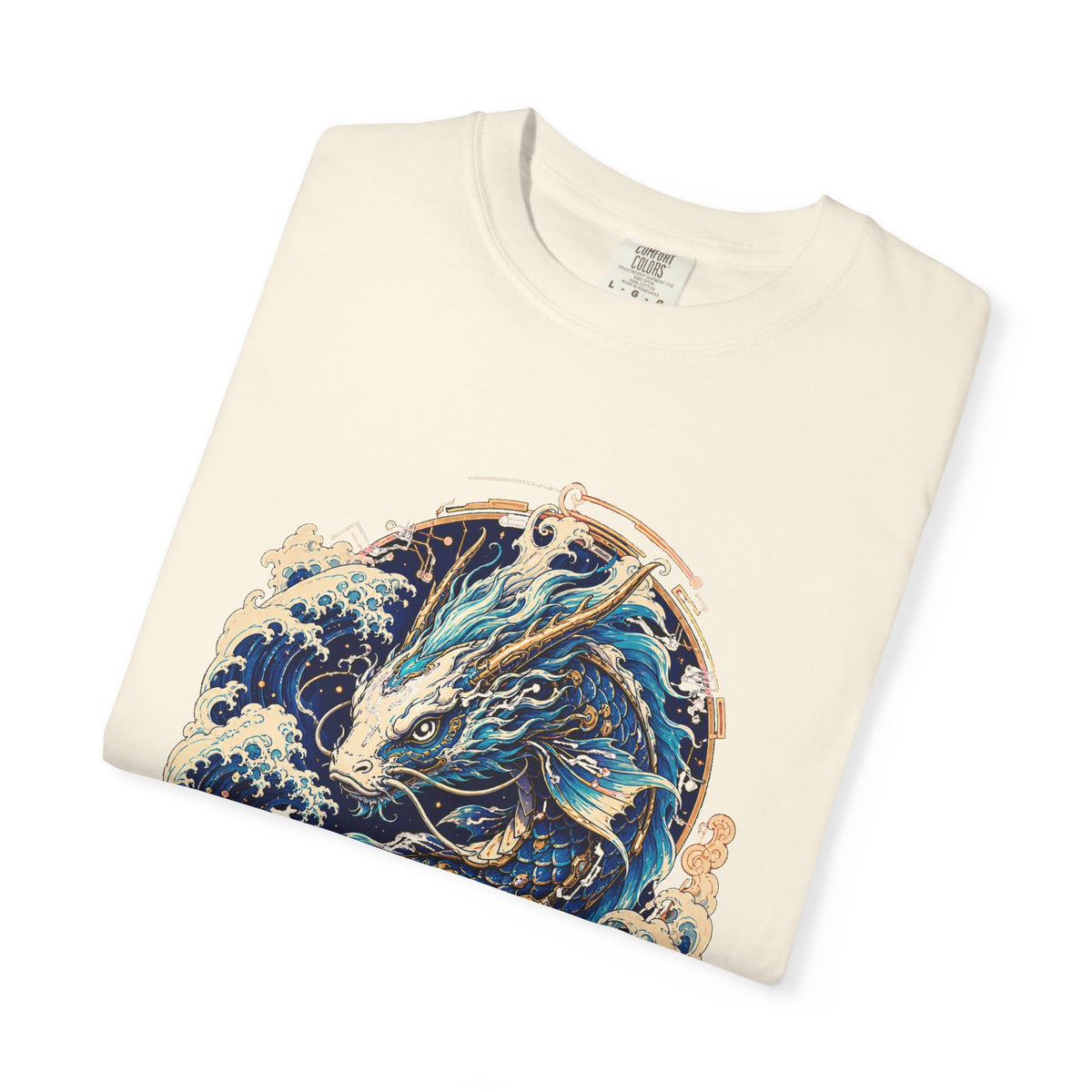 Cyber Koi Dragon Wave T-Shirt Graphic