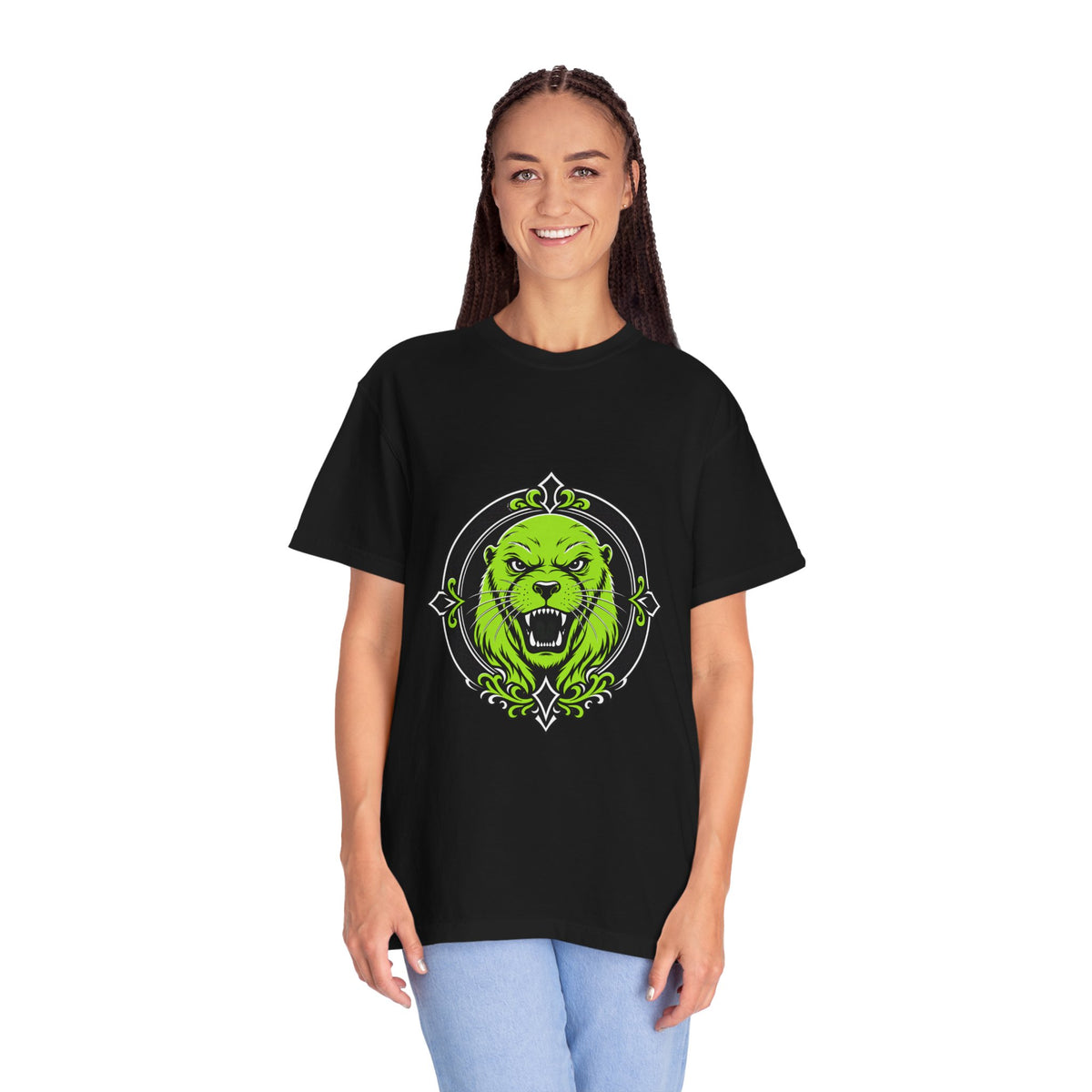 Ferocious Neon Otter Crest T-Shirt Graphic