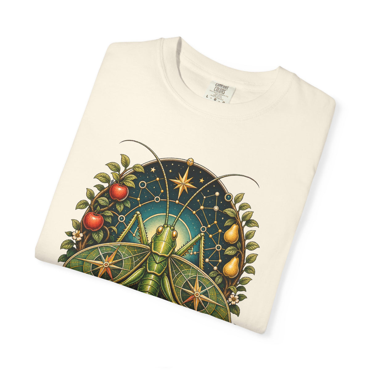 Retro Futurist Orchard Compass Katydid T-Shirt Graphic