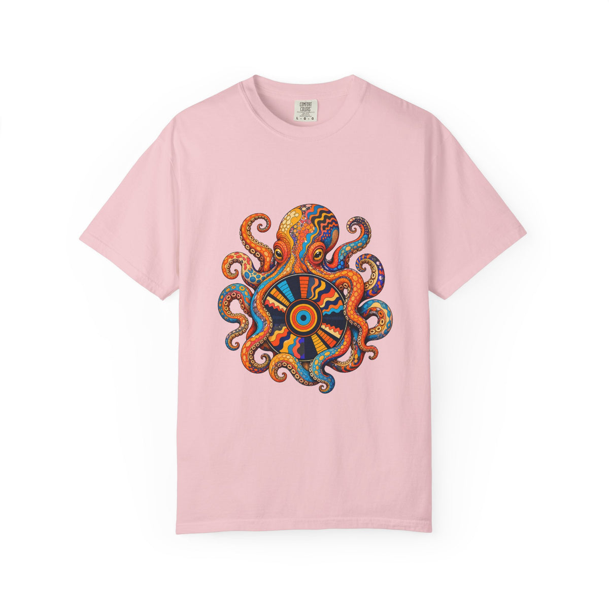 Psychedelic Patchwork Octopus Graphic Tee