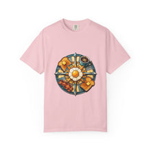 Stained Glass Roadside Breakfast Compass T-Shirt Graphic