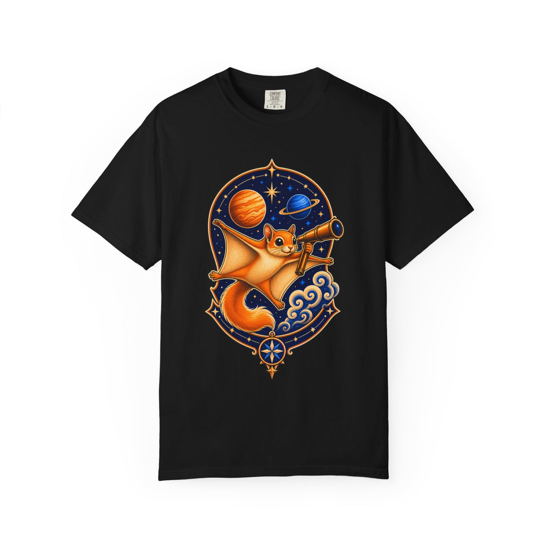 Tangerine Flying Squirrel Astronomer Graphic Tee